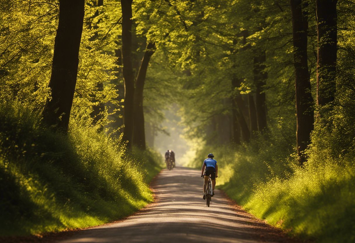 Biking through scenic Alsace countryside