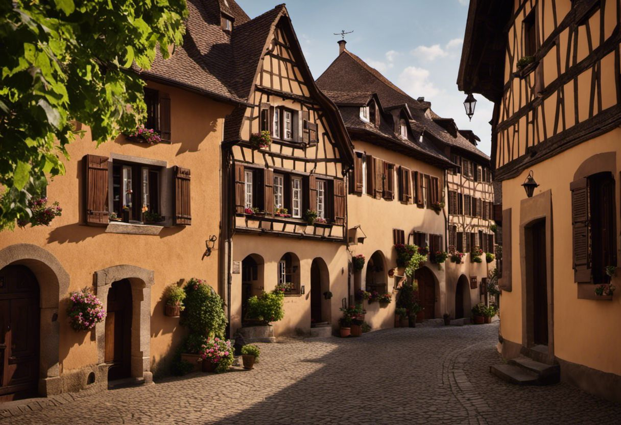 Village historique d'Alsace : vue professionnelle