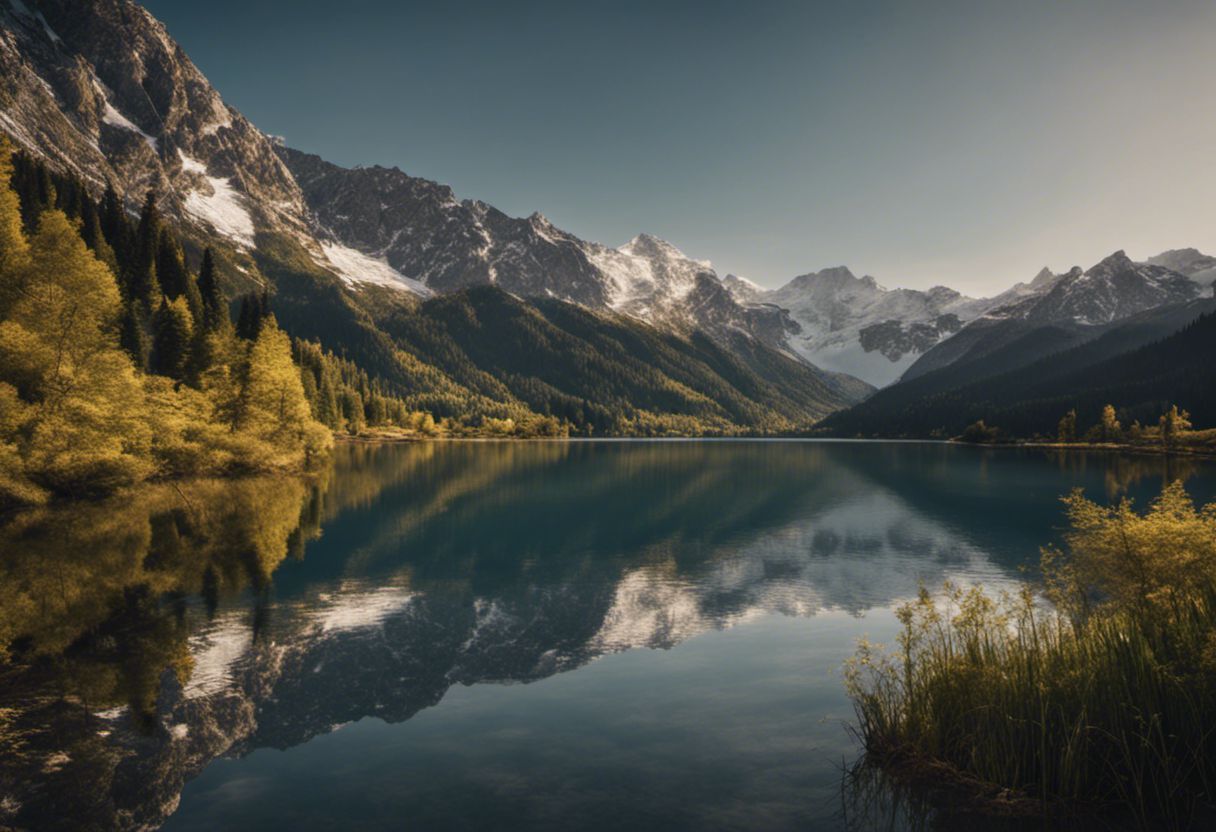 Image en 4k d’un lac de montagne pittoresque
