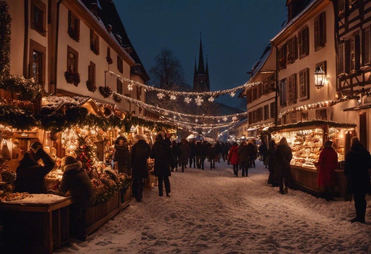 Marchés de Noël d'Alsace dans un décor féerique